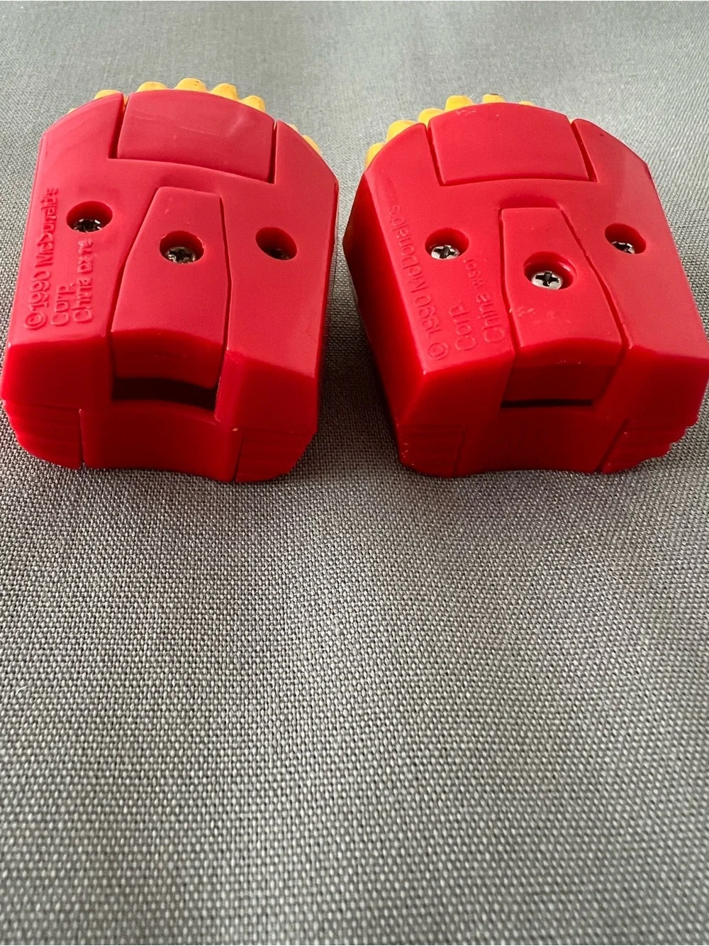 1990 McDonald's Fries Transformer Toy Kids Happy Meal - lot of 2